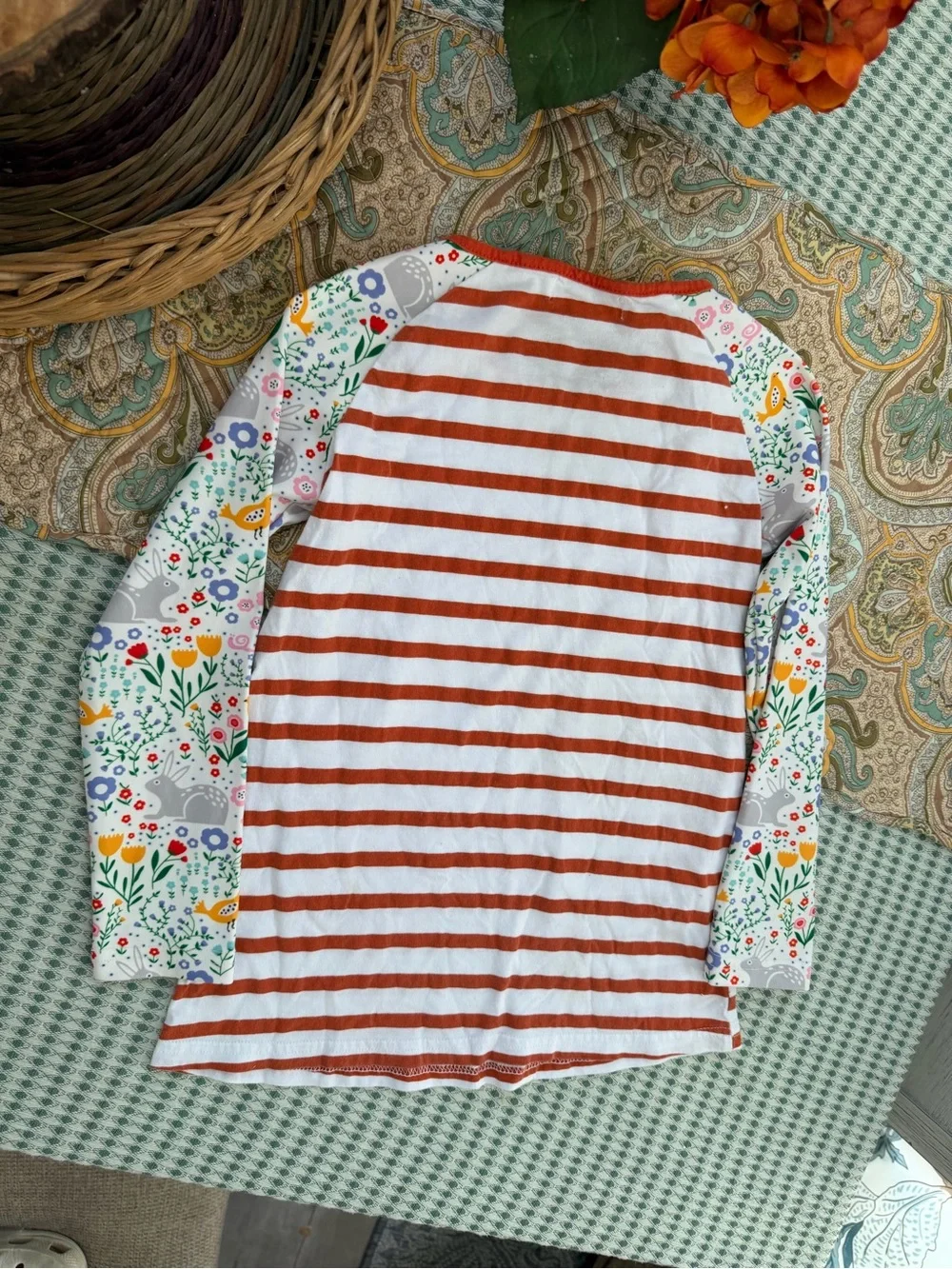 Sun Moon Kids Boutique Toddler Girl Mixed Media Long Sleeve Dress Bunnies Floral